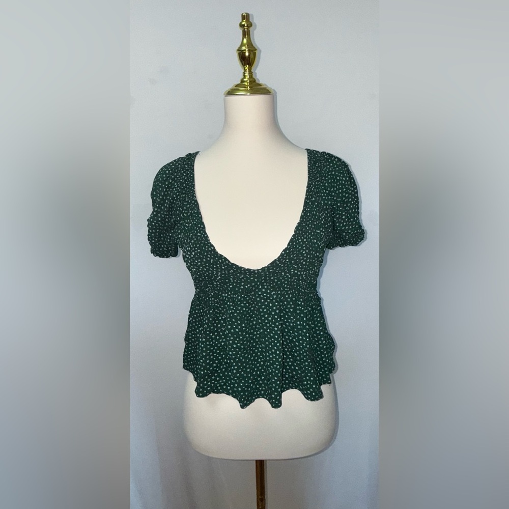 La Hearts Dark Green Blouse